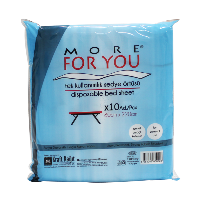 More for You Disposable Bed Sheet, 220 cm x 80 cm, 10 kpl/pkt - Image 1